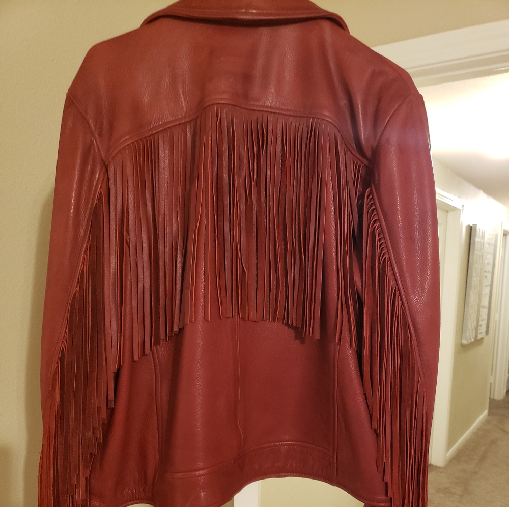 Womans Leather Motorcycle Jacket - image 2